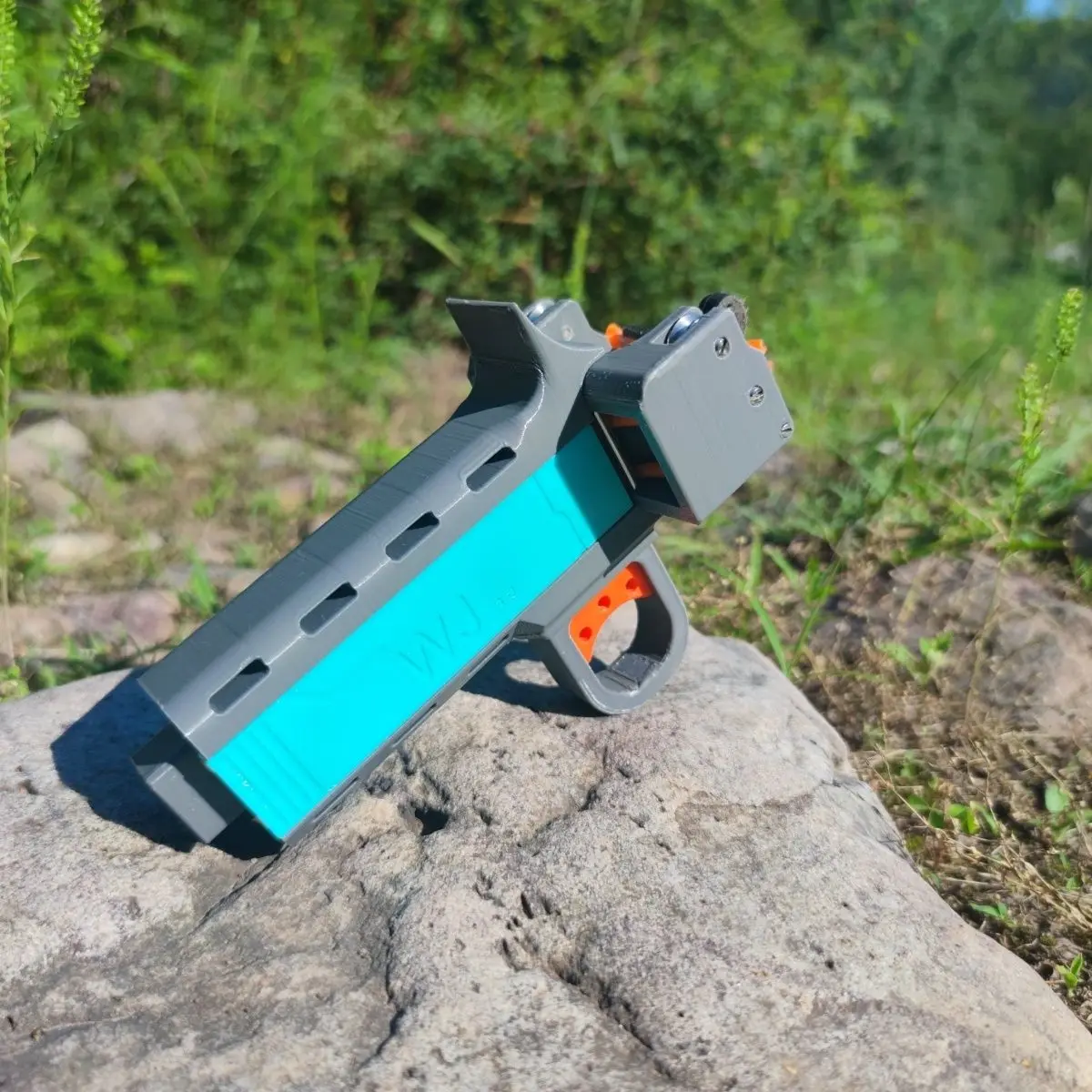 Outdoor Portable EDC Creative 3D Printing Continuous Slingshot Metal Pulley Magnetic Suction Pocket Fast Loading Camping Tools view 3