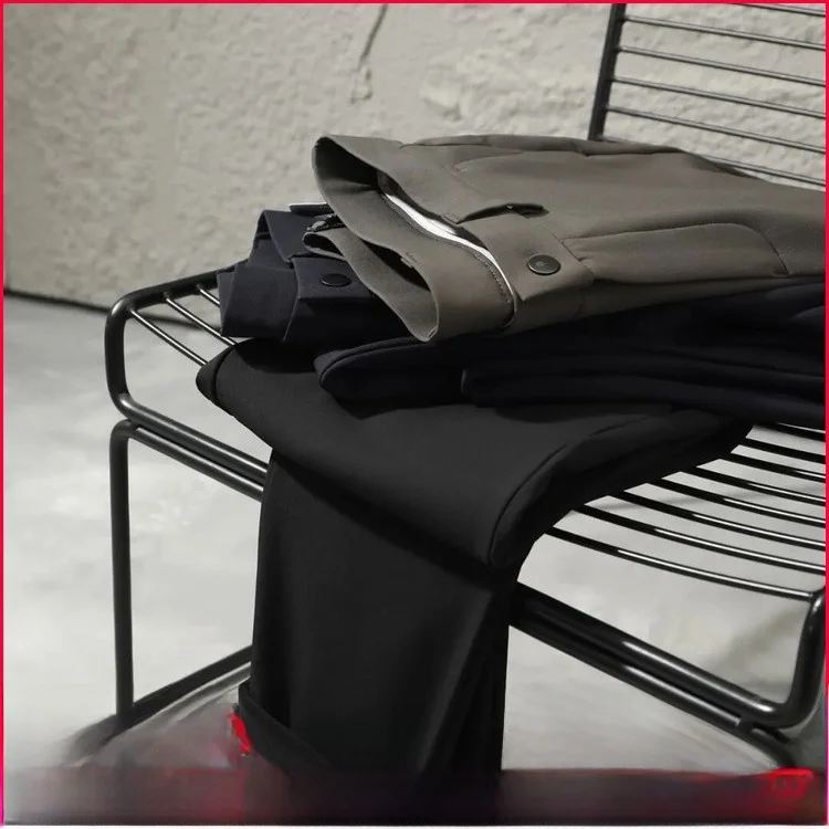 

Busin Casual Men's Pants High-End Adstration! Four-Proof Bla Tech! Waterproof Oil-Resistant! Autumn New Arrival Stra...