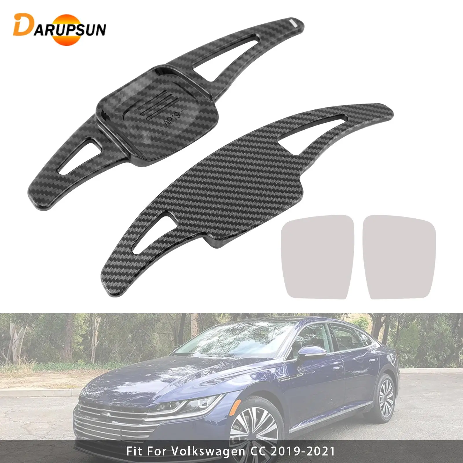 Darupsun Carbon Look Steering Wheel Paddle Shifter Extension for VW Passat Multivan
