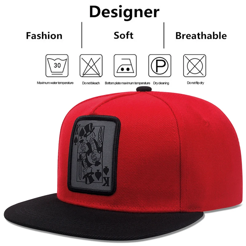 Nowe czapki z daszkiem Hip Hop dla mężczyzn Kobiety Snapback Karty do gry Regulowana czapka marki Trucker Wędkarstwo Czapki męskie Czapki taty