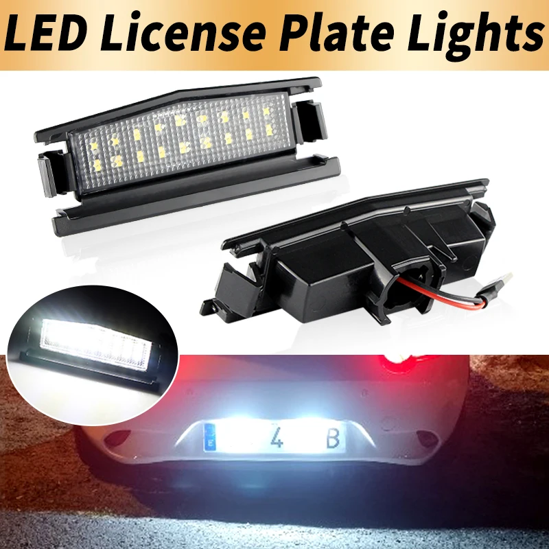 

2 шт. белые светодиодные фонари номерного знака Canbus для Mazda 2 Harchback MK3 MX-5 Miata MK4 2015-2021 лампы номерного знака автомобильные аксессуары