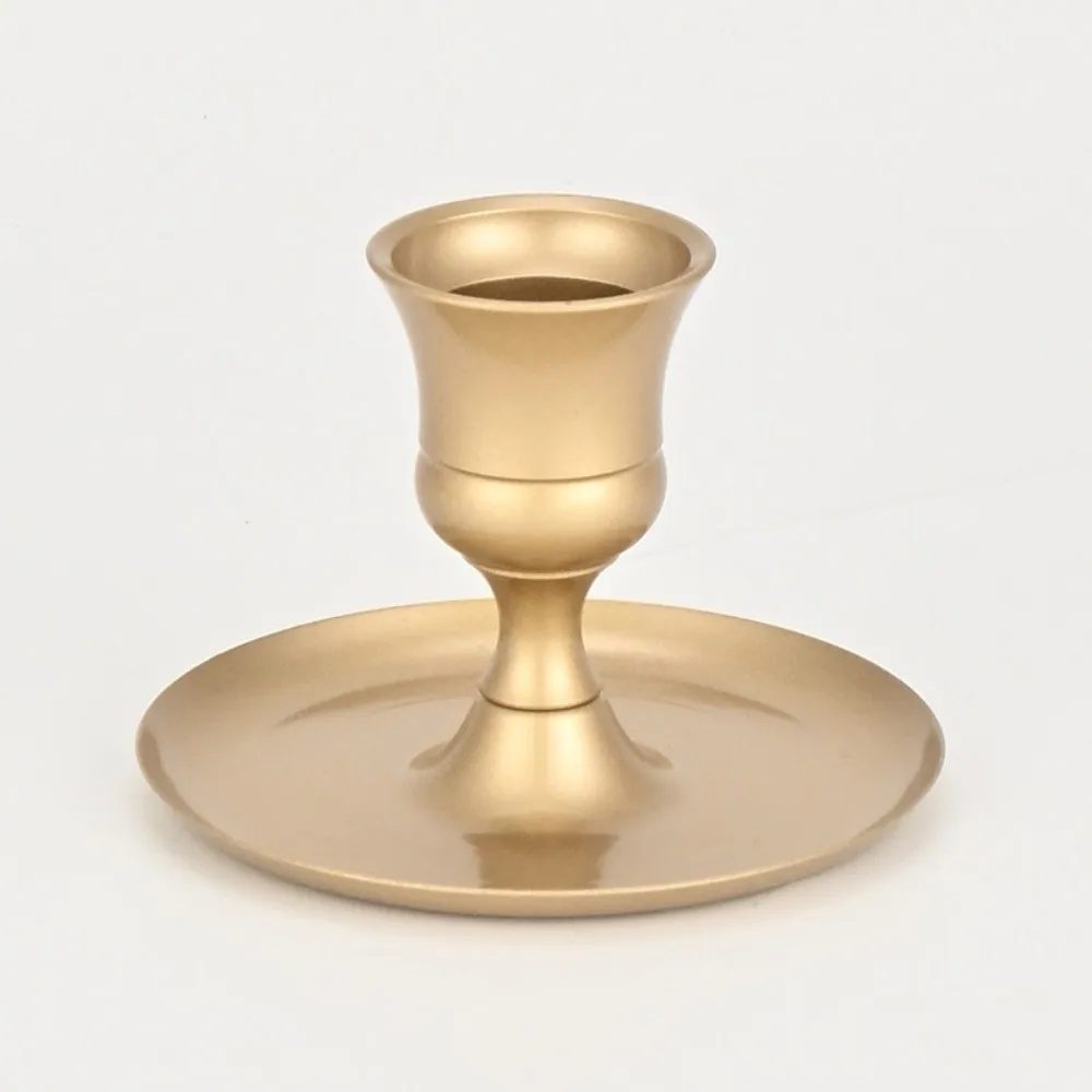 Durable Matte Black Candlestick Holder Short Height Vintage Style Candle Holder Decor Candlestick Decor Home Decoration
