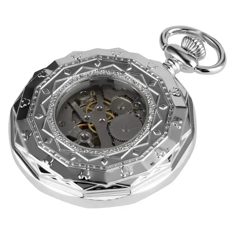 Classic Hand Winding Mechanical Pocket Watch Classic Open Face Clock Pendant Chain For Men Ladies Relogio De Bolso Gift