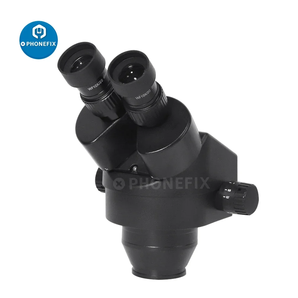 Imagem -06 - Ampliação da Cabeça do Microscópio Industrial Zoom Contínuo 7x45x Simul Focal Estéreo Binocular para o Telefone Solda do Reparo do Pwb