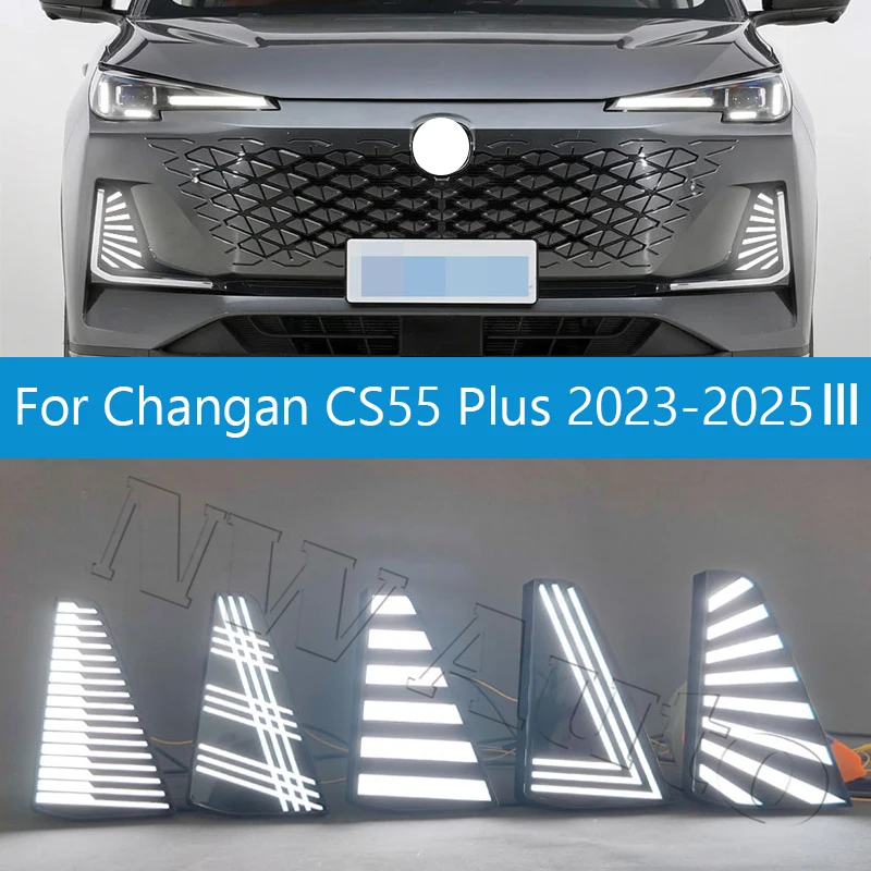 

Передние противотуманные фары, дневные ходовые огни, фары для бампера для Changan CS55 Plus 2023-2025, 3-го поколения, модифицированные передние фары для автомобиля