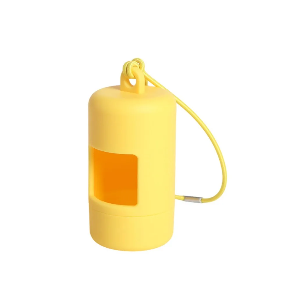 Portable Plastic Dog Poop Bag Carrier Candy Color with Hanging Rope Dog Poop Bag Holder Dogs Waste Bags Dispenser Travel view 4