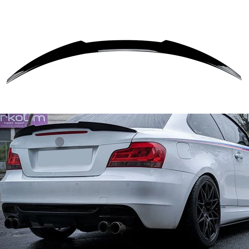 

Rear Trunk Lid Spoiler Wing Splitter Lip For BMW 1 series E82 E88 Coupe 2005-2011 Glossy black/Carbon look Car Styling