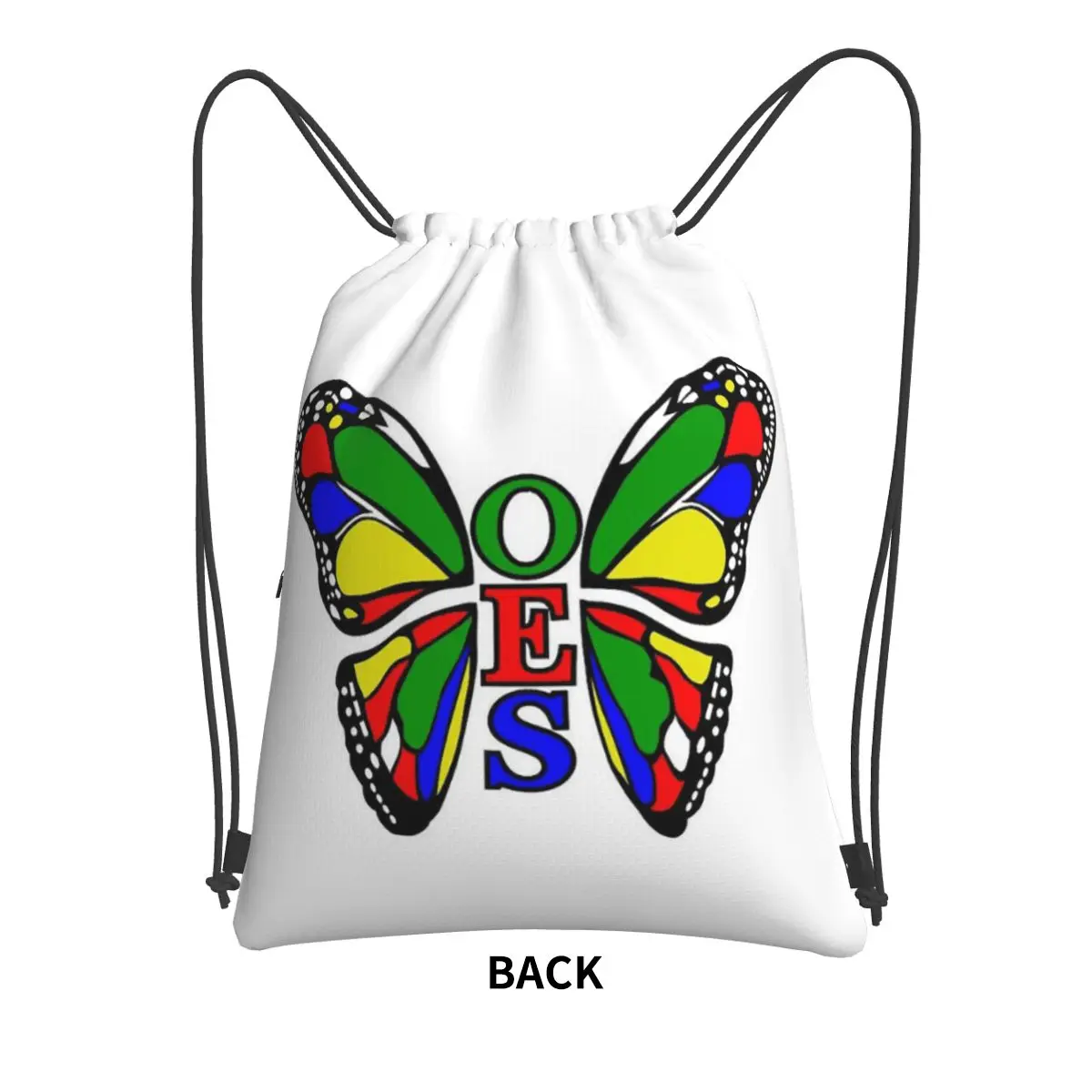 Order Of The Eastern Star Logo OES Backpacks Portable Drawstring Bags Sports Bag Book Bags for Man Woman School