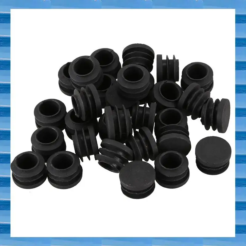 

AT53 Round Table Chair Leg Tube Pipe Insert End Cap 19Mm Dia 600Pcs Black