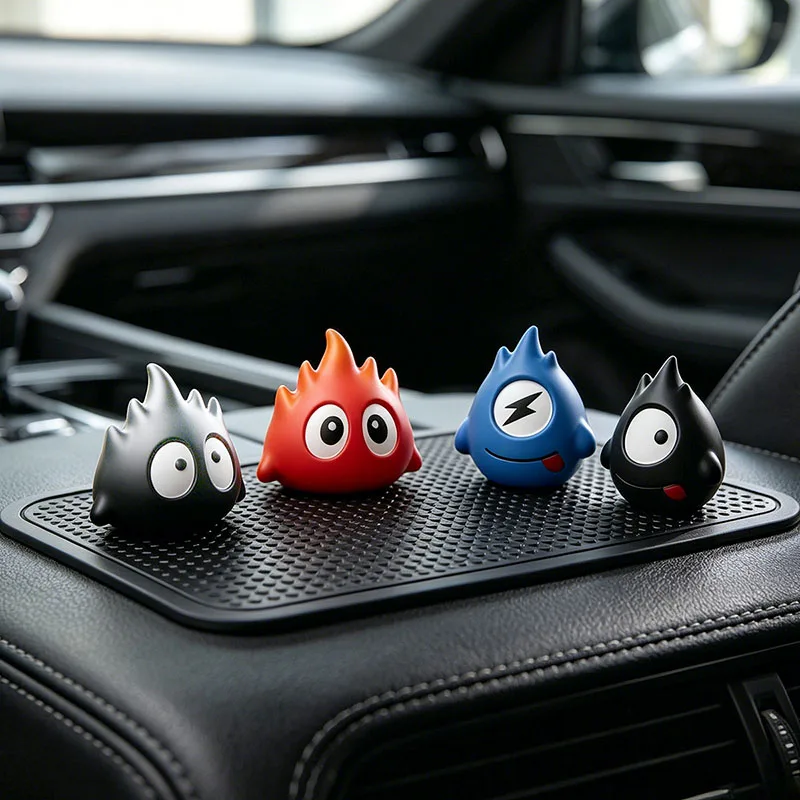 2cm Cute Mini Coal Ball Elf Flame Lightning Spirit Decorations for Succulent Garden DIY Micro Landscape Accessories Desk Display view 3