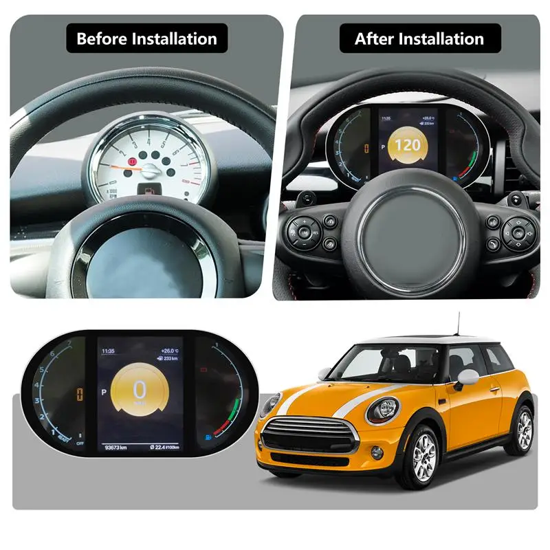 Digital Instrument Cluster For BMW MINI R55 R56 R57 R58 R59 R60 R61 2006-2016 Speedometer, Dashboard, 5’’ HD Screen