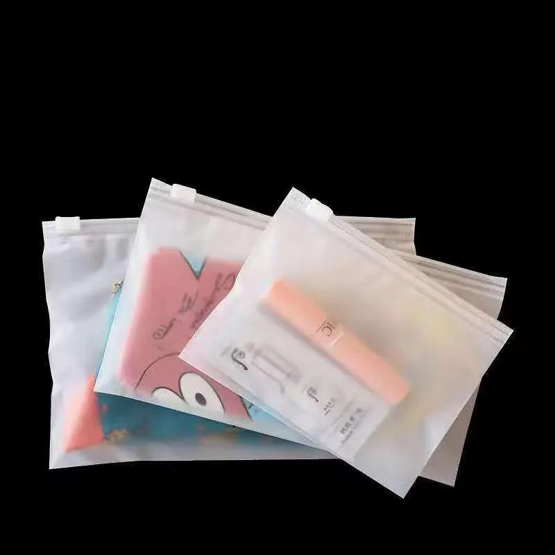 CPE Self Sealing Bag, Horizontal Frosted Zipper Bag, Clothing Packaging Bag, CPE Packaging Bag, CPE Frosted Bag