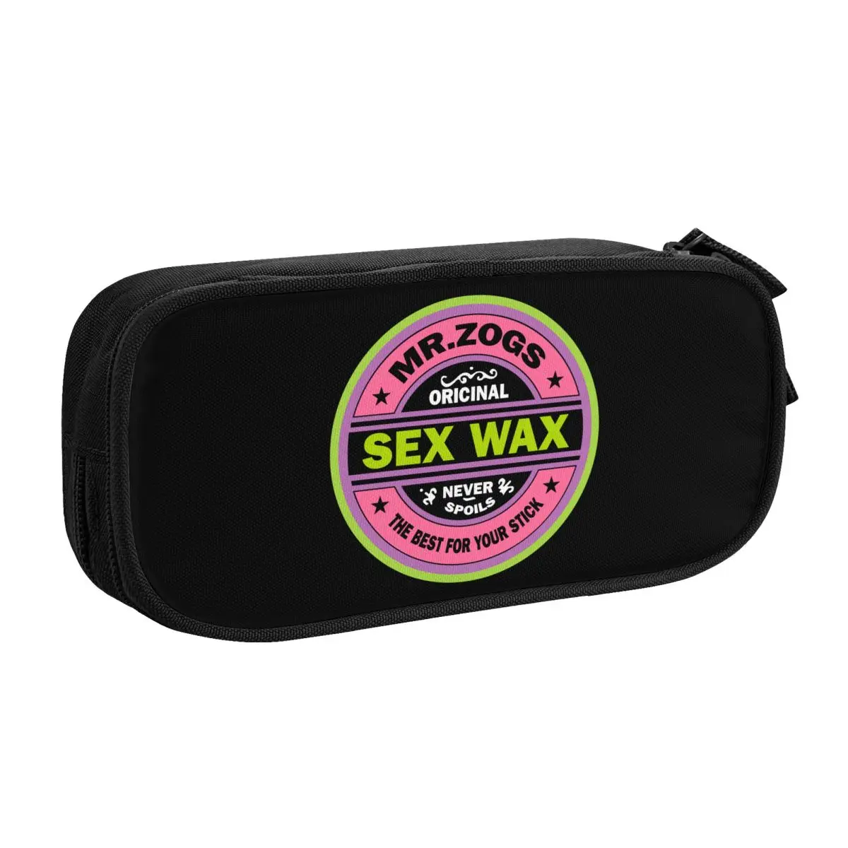 Custom Cute Mr Zogs Surfing Sex Wax Pencil Cases for Boys Gilrs Large Capacity Pencil Bag Stationery