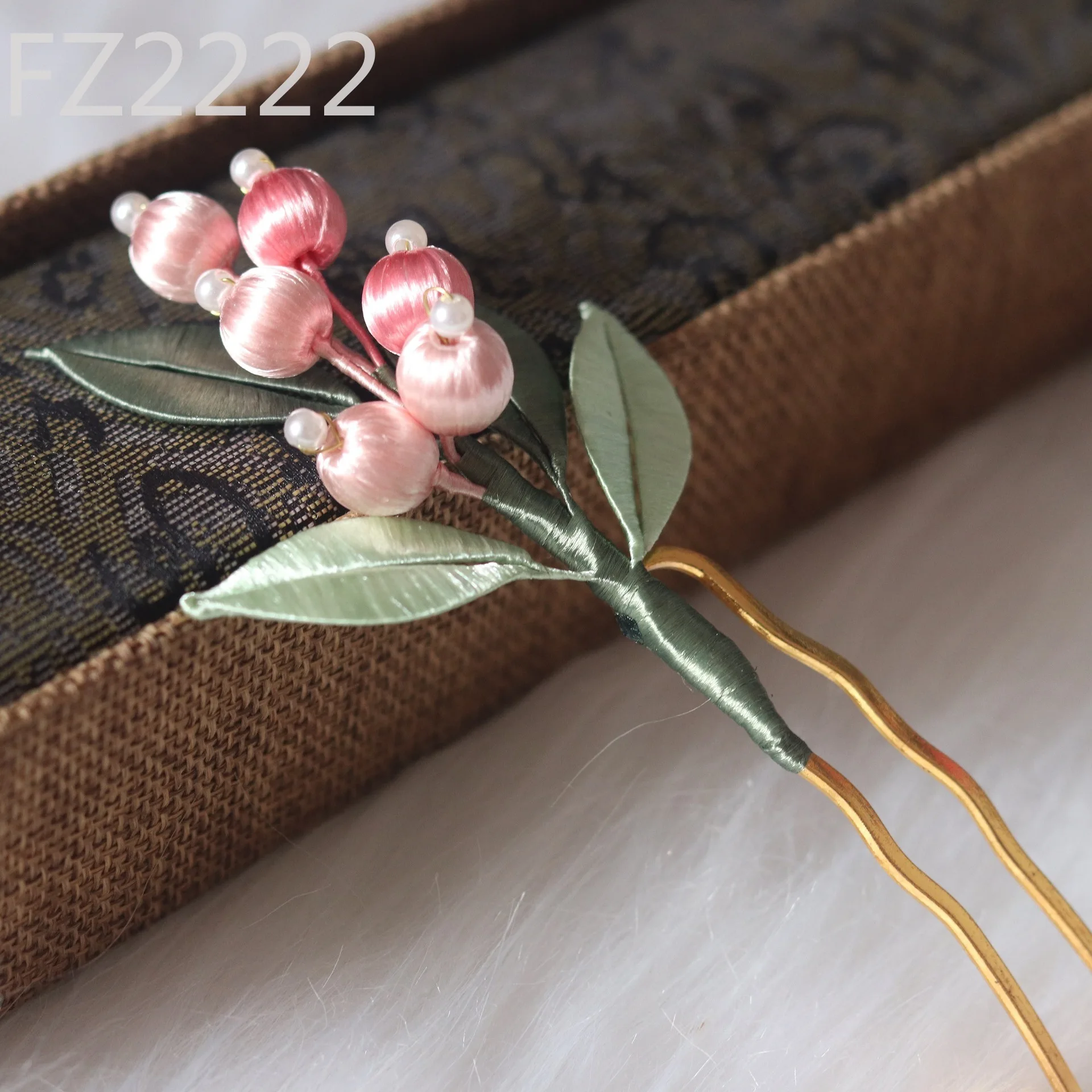 Wrapped Gardenia Small Berry Flower Hairpin Hair Accessories Antique Hairpin Retro National Style Hairpin Accessories