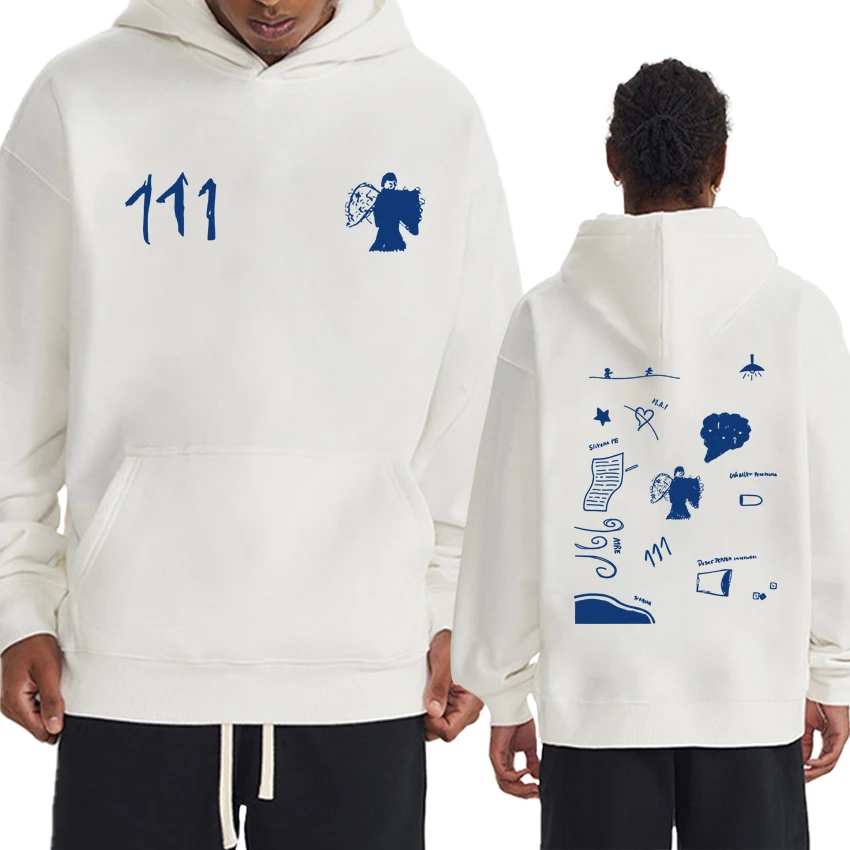 جديد الرجال النساء harajuku موضة البلوز ميلو J 111 ألبوم 2025 جولة مزدوجة الوجهين أغطية رأس مطبوعة للجنسين الصوف بلوفرات غير رسمية