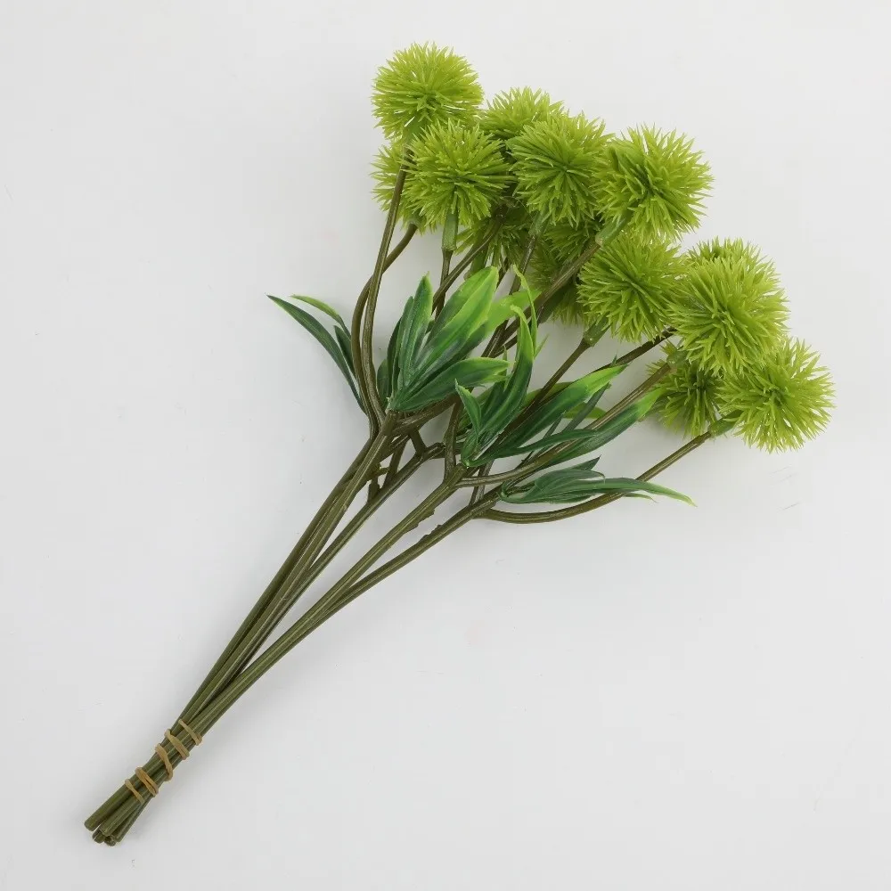 Realistic Artificial Scallion Ball Flower Plastic Ball Chrysanthemum Simulation Plants Real Touch Fake Chrysanthemum Home