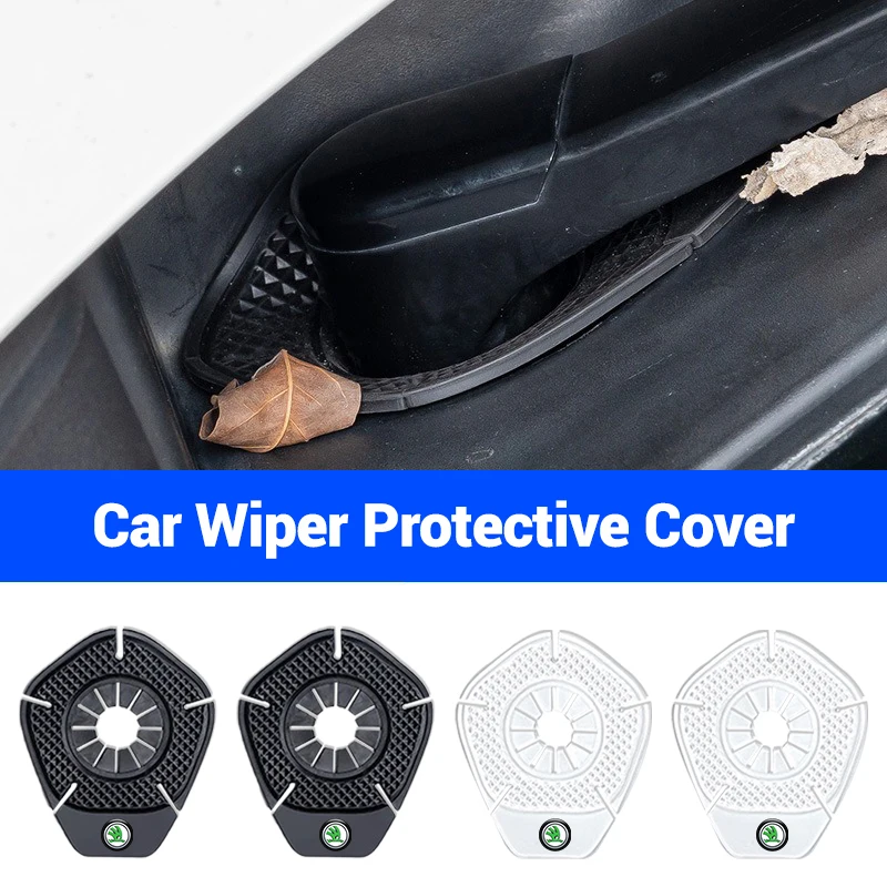 Car Windshield Wiper Arm Hole Protective Cover For Skoda Octavia Kodiaq Fabia Rapid Superb A5 A7 2 Kamiq Karoq