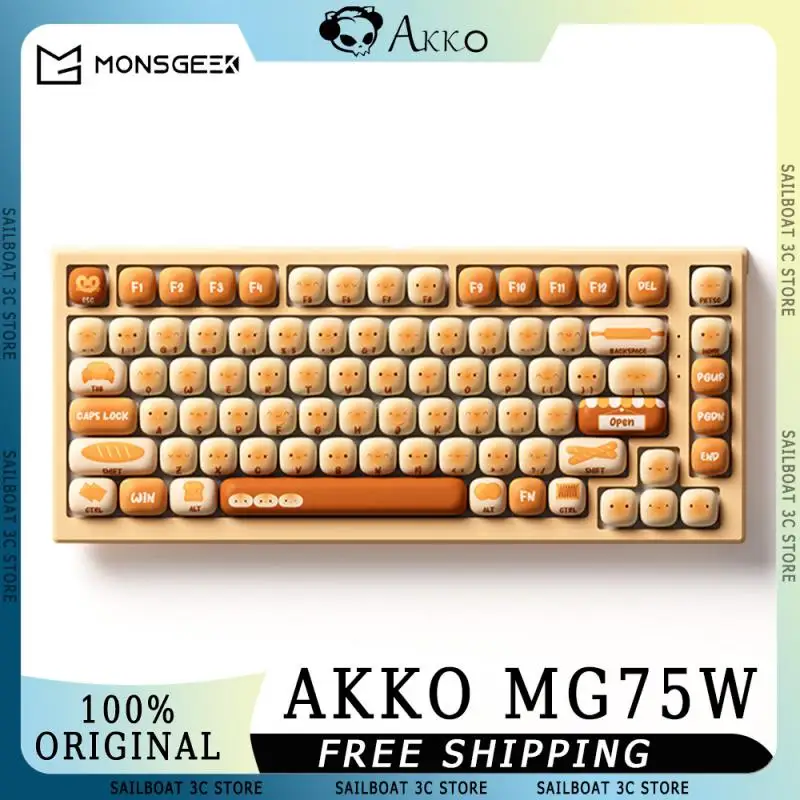 Akko MG75W Wireless Mechanical Keyboard 2-mode Hot Swap Low Latency 8k Rapid Trigger Bluetooth Keyboard Custom Gifts For Girls