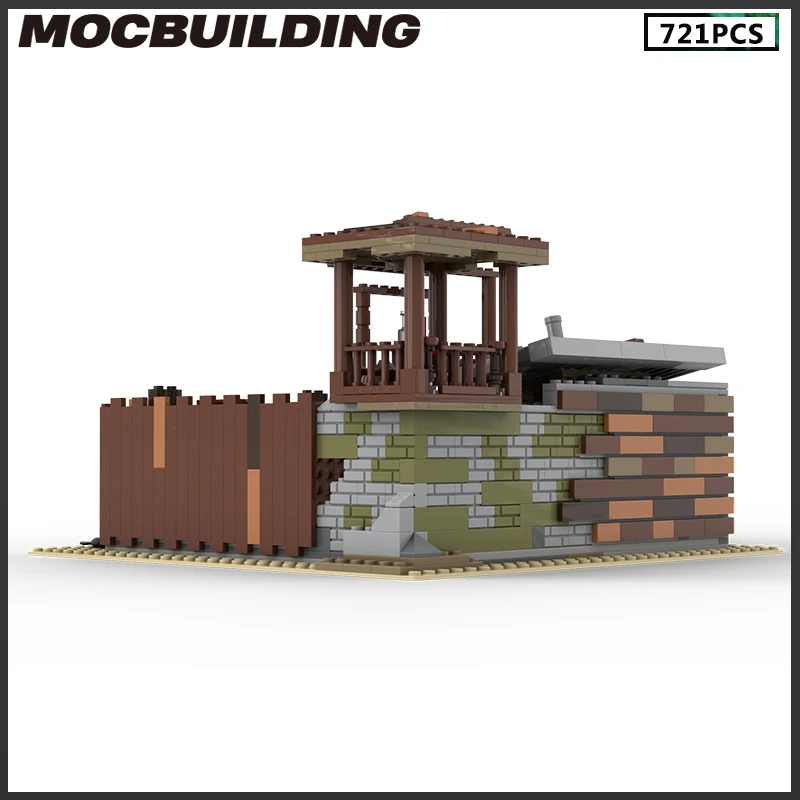 Stile occidentale paesaggio MOC Building Blocks piccola casa mattoni fai da te assemblare giocattoli collezione Display regali regali di natale