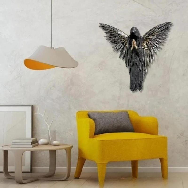New Soul Warrior Sculpture Pendant Home Wall Decoration Halloween Decoration Resin Crafts Living Room