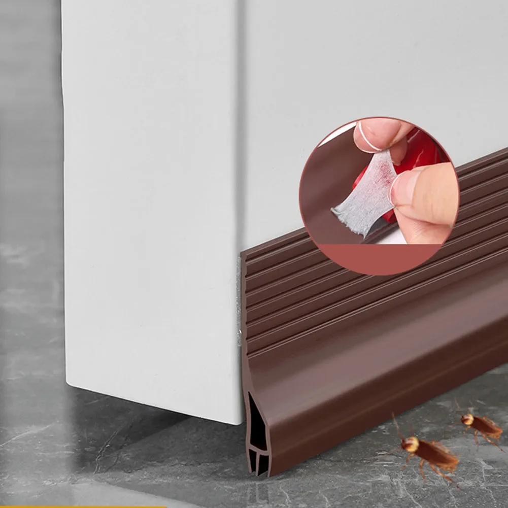 100cm Door Seam Bottom Sealing Strip Gap Baffle Door Stop Windproof Insect Proof  Self Adhesive Sound Insulation Anti-theft Door