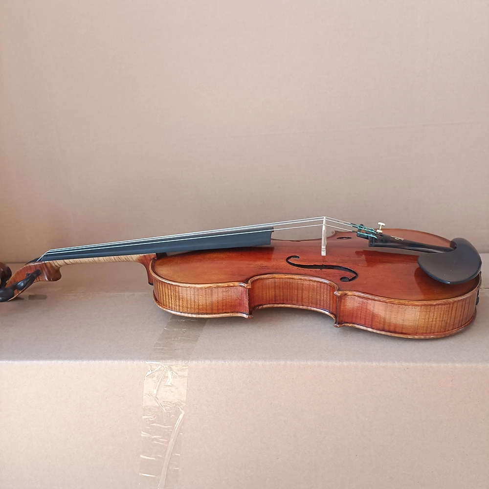 60 years old spruce！100% handmade 4/4 Stradivarius Violin violino Best Tone! Professionally Playin musical instrument