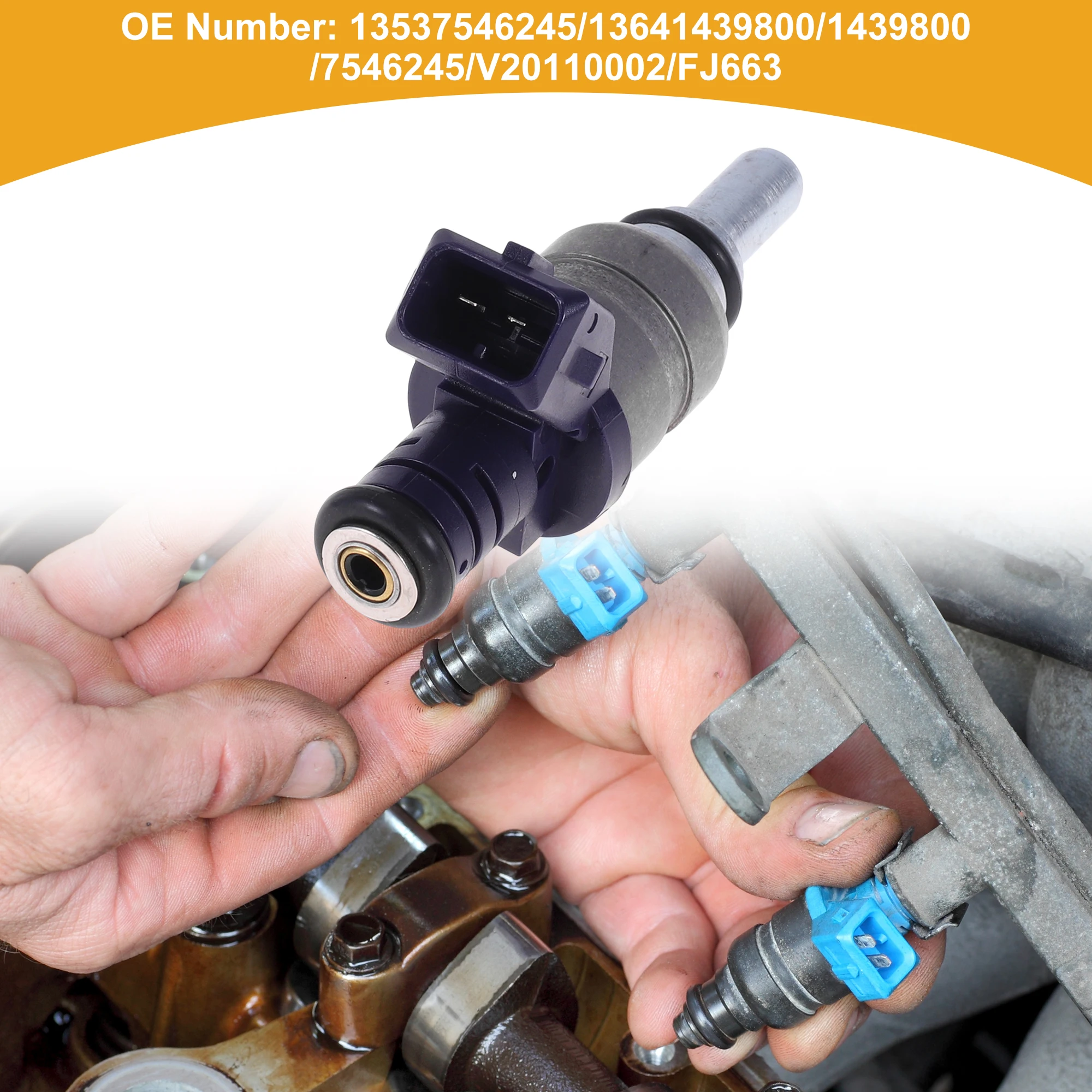 UXCELL 1 Pcs No.13537546245 Fuel Injector for BMW 330ci (E46) L6 3.0L 01-06 Engine