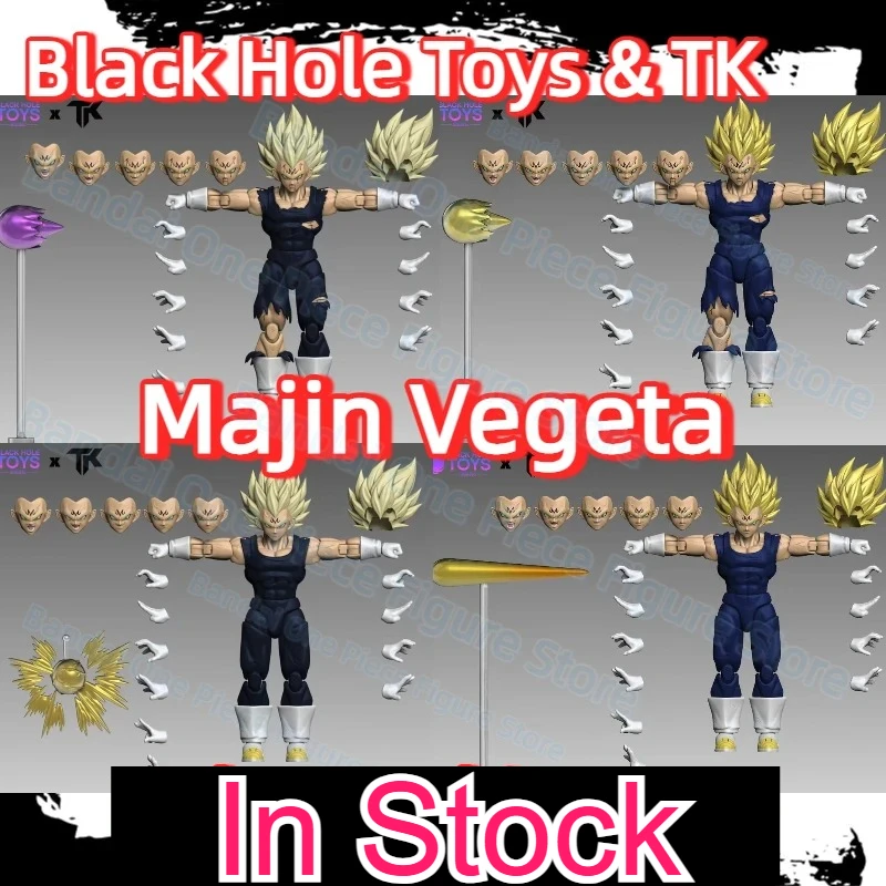 

In Stock Black Hole Toys & TK Dragon Ball Z SHF SSJ Battle Damage Majin Vegeta Anime Action Figures Models Collector Gifts