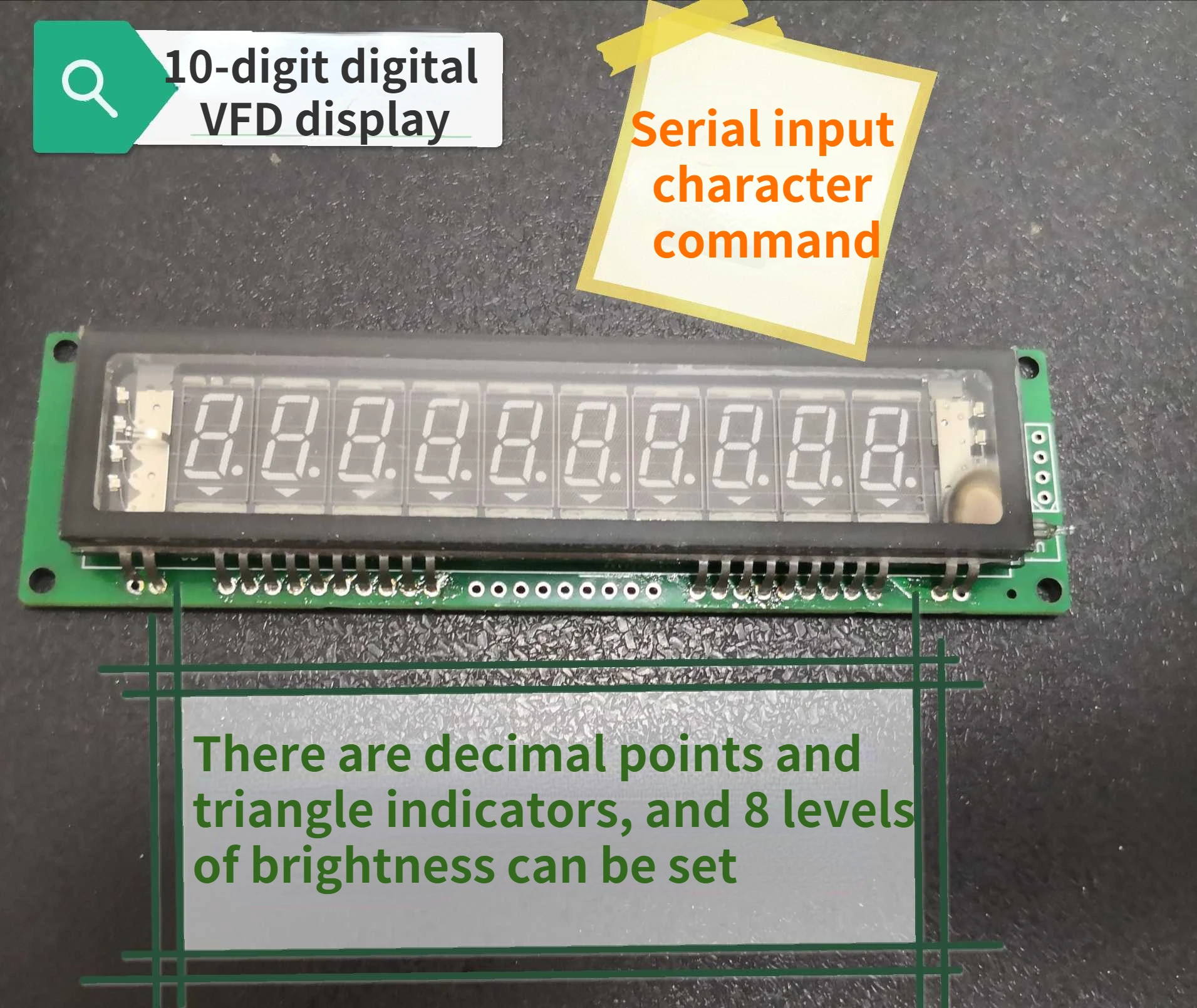 

Serial Port VFD Display Module VFD Display 10-digit Digital Display VFD Screen Serial Data Input