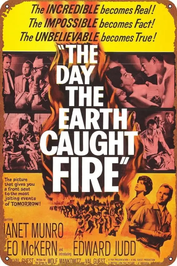 1p,ZTLLFV The Day the Earth Caught Fire Professional Tin Poster -  - for Wall Decoration and Collectors