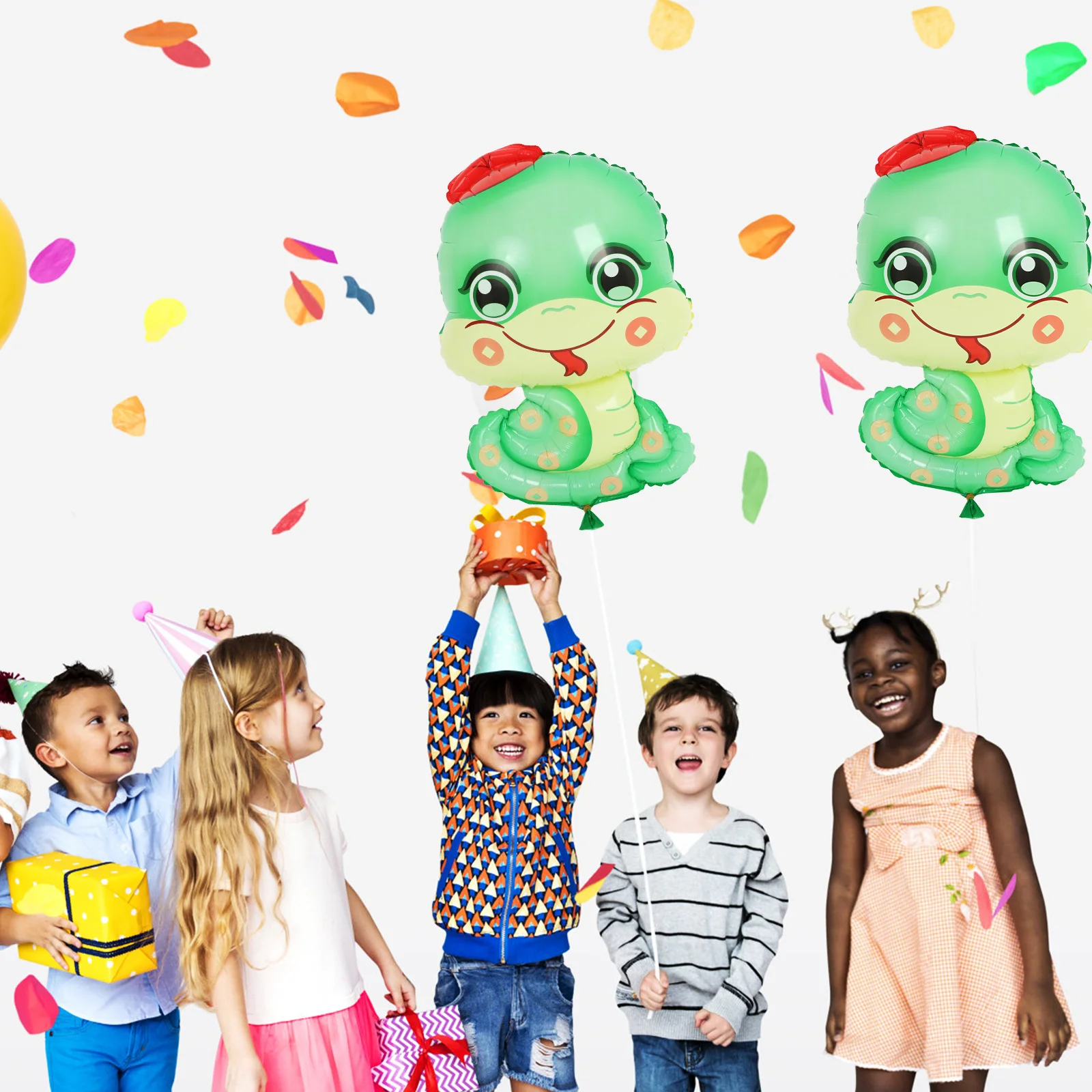 

10Pcs 2025 Snake Balloon Chinese Zodiac Foil Balloons New Year Party Birthday Festival Decorations Snake Balloon