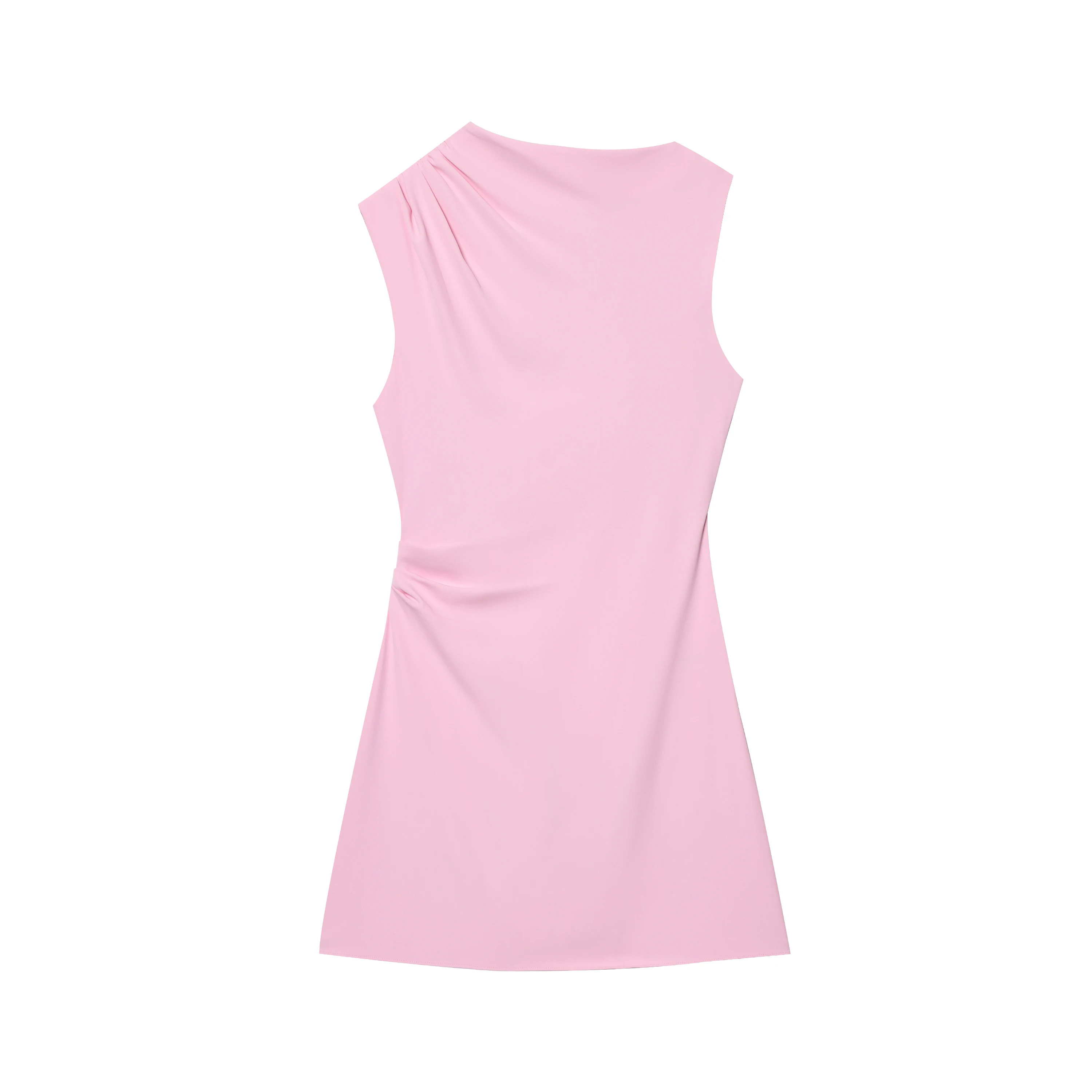 

Korejepo Swweet 2025 New Women Dress Fashion European American Style Slim Fit Crepe Mini Sleeveless Pink Vestidos