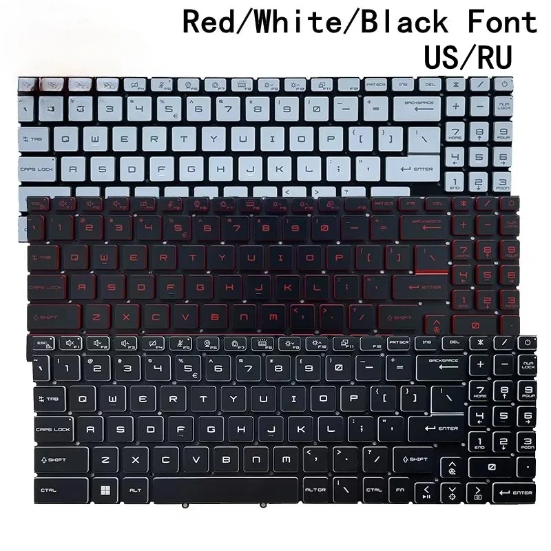 

US/RU NEW Laptop Keyboard For MSI GF66 GF76 GP66 GP76 GL66 GL76 GT77 GS77 WF66 WF76 M16 Z16 Z16P Z17 Z17HX MS-1581 1582 1583