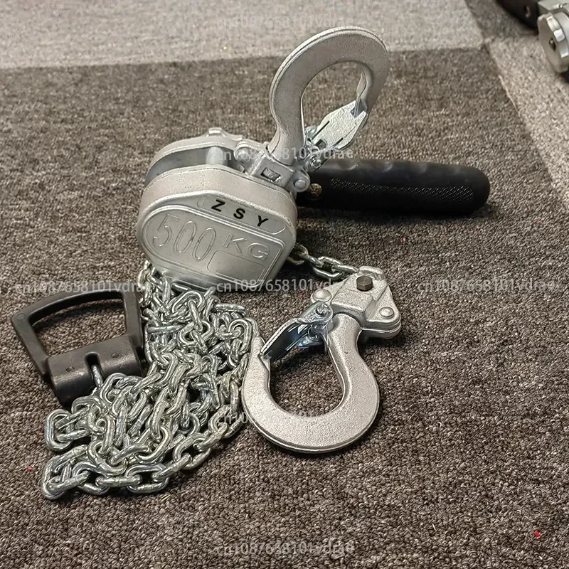 Lever Hoist Small 0.25 Tons 0.5T Micro Inverted Chain Aluminum Alloy Hand Hoist Card Wire Tensioner