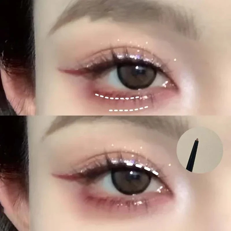 10 Farben Eyeliner-Stift, geschmeidig, weinrot, weich, hochpigmentiert, wasserfest, matt, Aegyosal Lying Silkworm Augen-Make-up – Detail 3