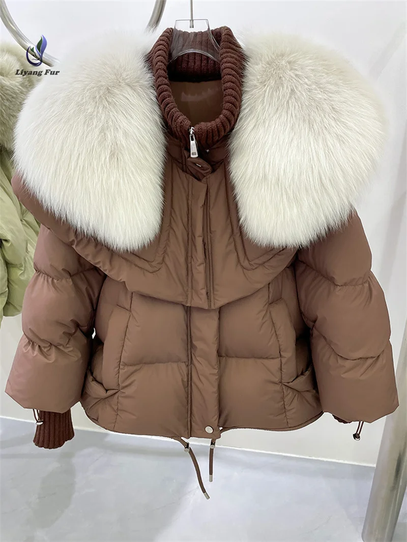 Duck Down Puffer Coat para mulheres, jaqueta Bubble Feather, moda inverno quente, fornecimento por atacado