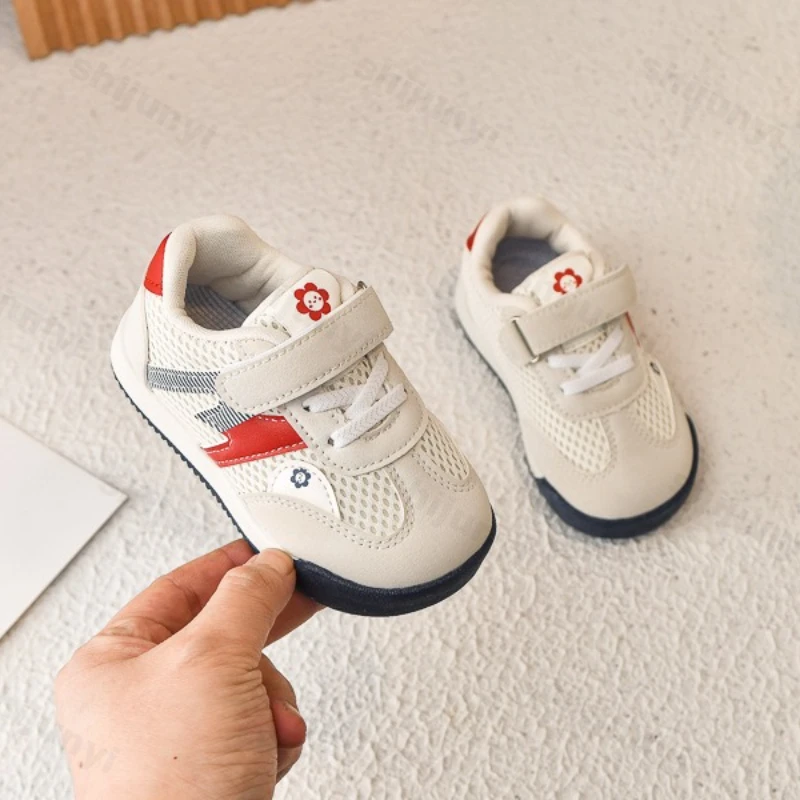 أحذية ربيع 2025 للأطفال غير قابلة للانزلاق، أحذية كاجوال شبكية قابلة للتنفس ونعل ناعم، أحذية رياضية خفيفة الوزن ومريحة ومحظلة الألوان #4