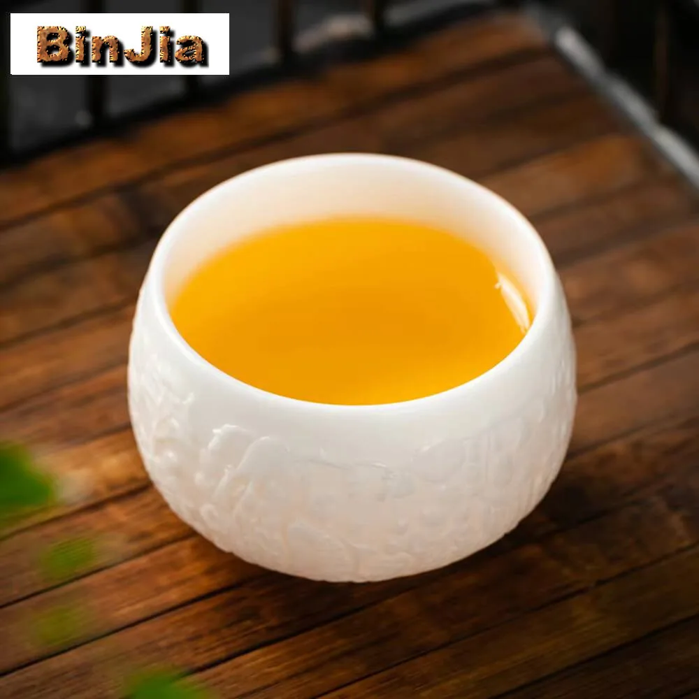 170 مللي الراقية الجليد البذور اليشم الخزف فنجان الشاي الإغاثة دونهوانغ بوذا ماستر كوب الشخصية تشازان تذوق وعاء الشاي الكونغ فو مجموعة #6
