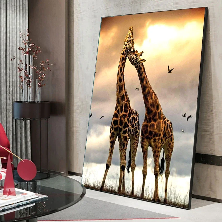 Love Diamond Painting 5d Giraffa Diamant Borduurwerk Dier Landschap Diamant Kunst Full Drill Crystal Painting Home Decor