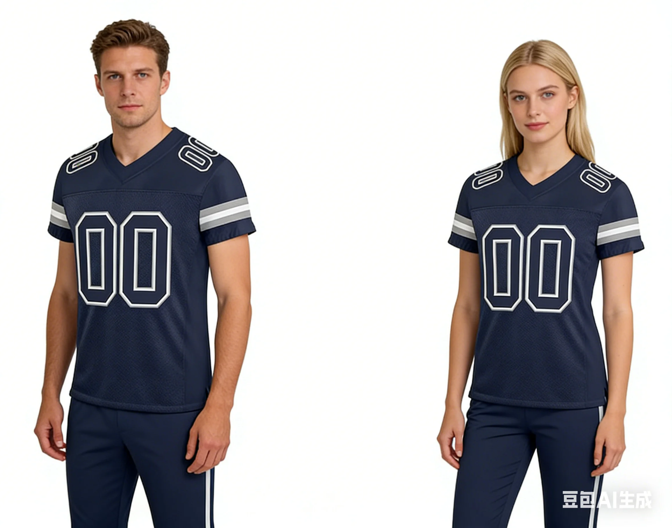 Free Custom Name Number Jersey Men Women Black Gold Stripe V Neck Short Sleeve Personalized Sports Training Football Shirts
