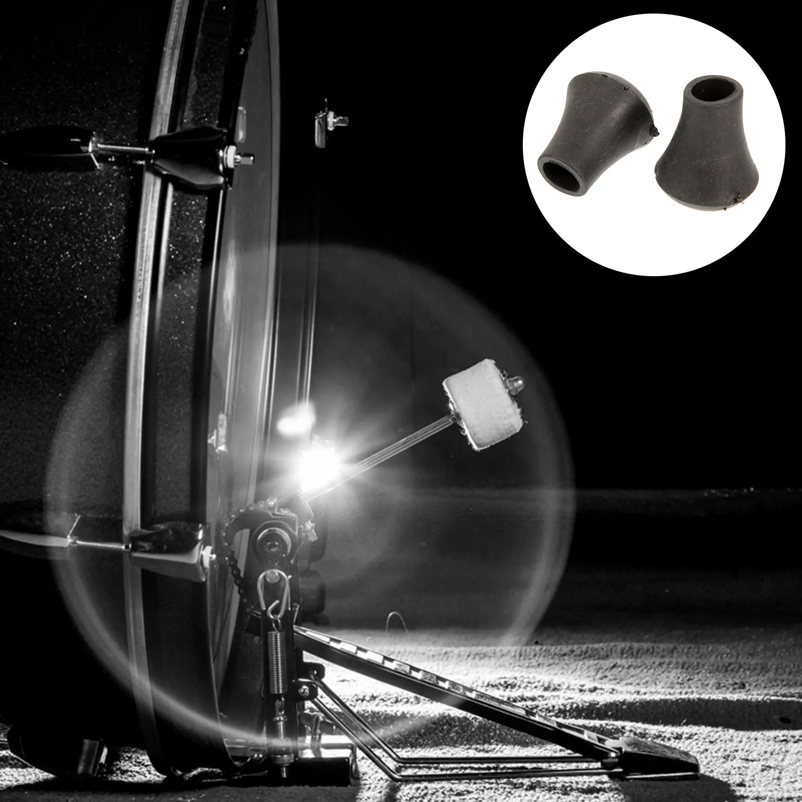 

20Pcs Drum Kit Rubber Feet Sleeves Non-Slip Drum Support Pads Durable Professional Accessories Rubber Sleeves Non-Slip Sleeve