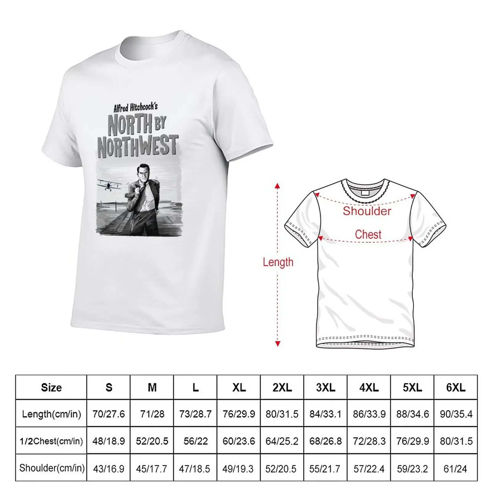 New Alfred Hitchcock's North by Northwest T-Shirt hippie clothes oversized t shirt custom t shirt men t shirts