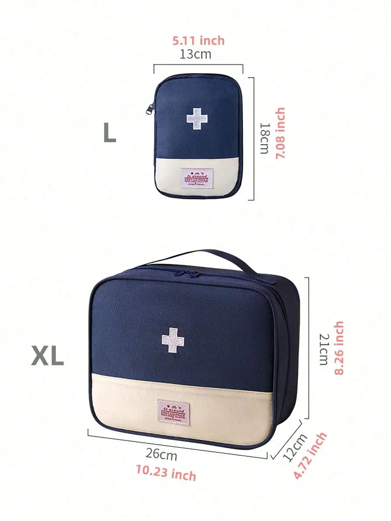 1pc Portable Medicine  Bag For Traveling, First Aid, Family, Outdoor And Epidemic Prevention