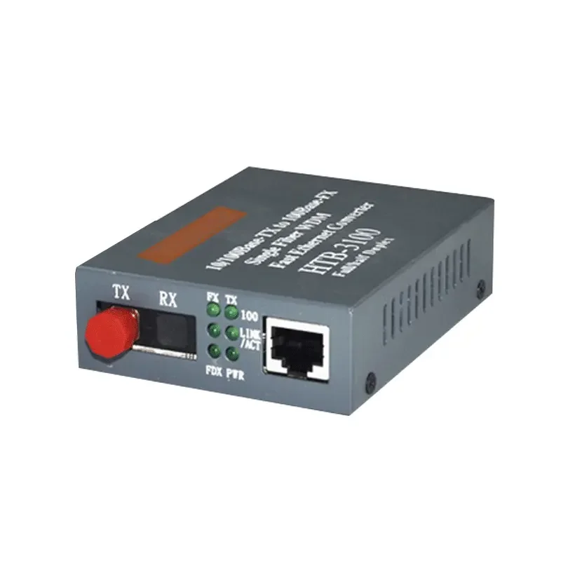 FTTH Optic 2 Ports Ethernet Media Converter HTB-3100AB-25KM-FC