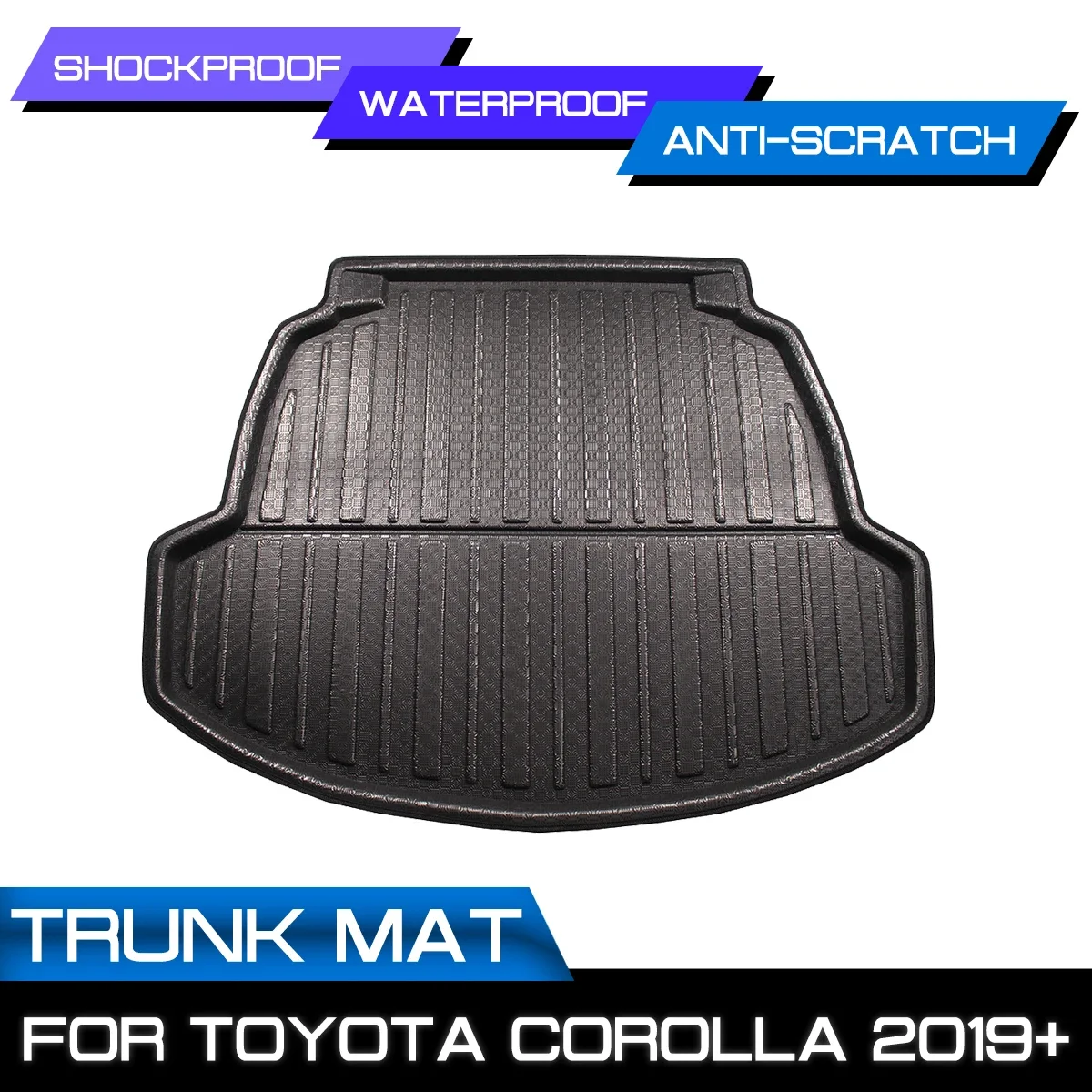 Car Floor Mats Rear Trunk Boot Mat Waterproof Carpet Anti Mud Tray Cargo Liner For TOYOTA COROLLA 2019 2020