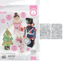 Nutcracker Soldier & Sugar Plum Fairy Gift Box Die Collection Christmas Metal Cutting Dies DIY Embossing Scrapbook Album Crafts