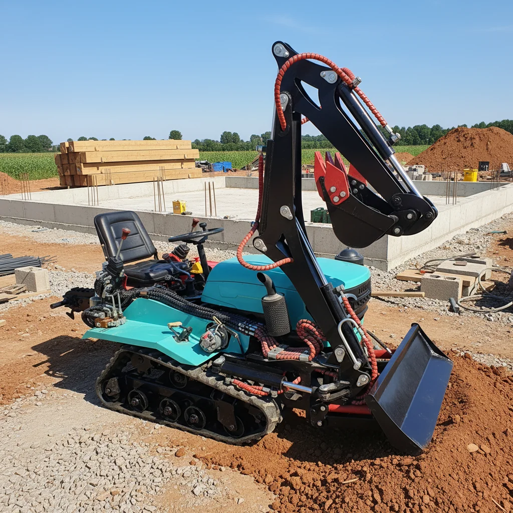 35HP Mini Crawler Tractor Front Loader EPA Certified Farm Machine Multi Functional Attachments Fast Free Shipping