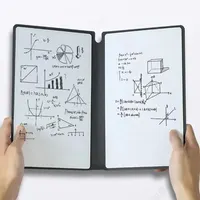 1 Pcs Reusable Whiteboard Notebook Set With Whiteboard Pen Erasing Cloth Leather Memo Pad Weekly Planner Portable Stylish Office 6