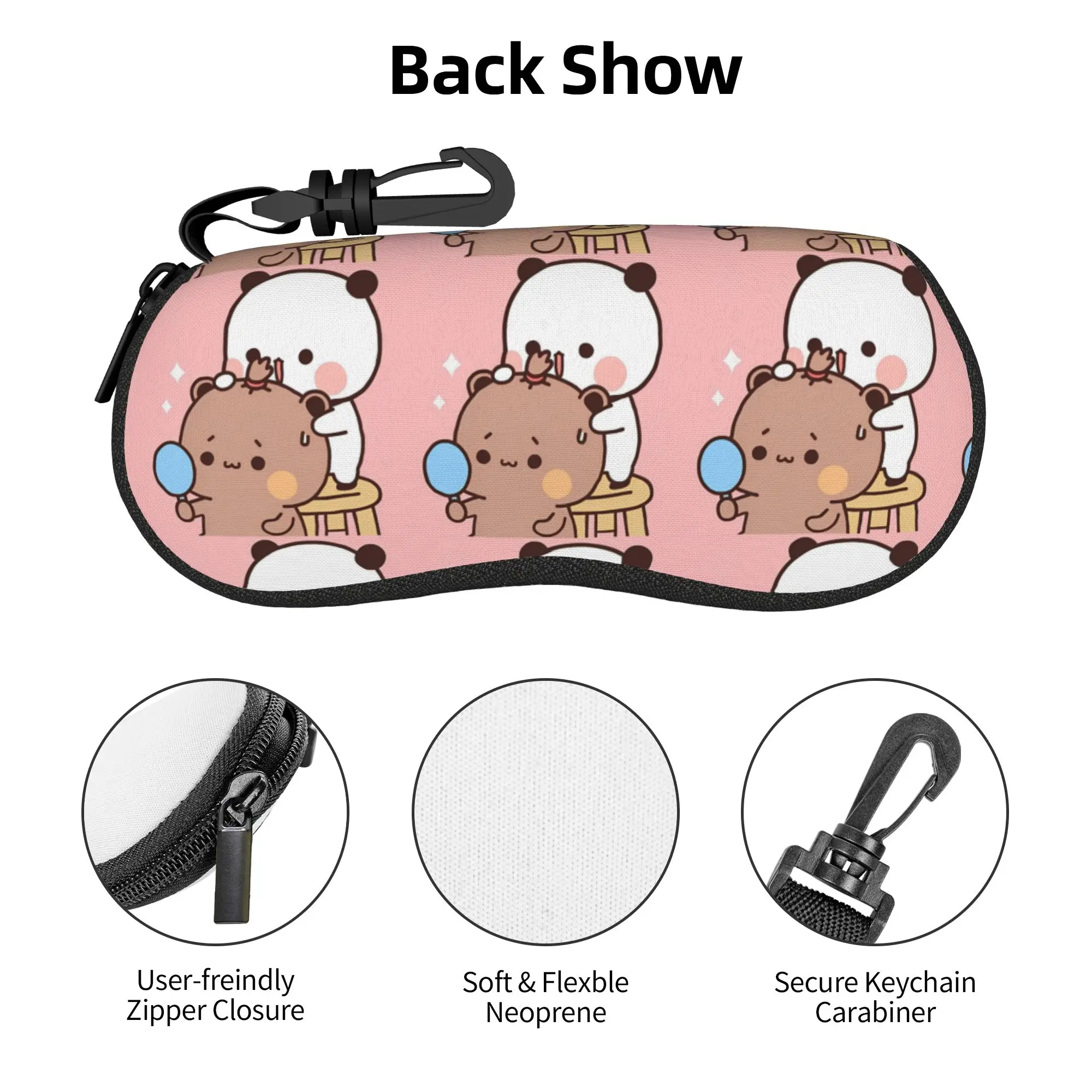 Cute Cartoon Bubu Dudu Glasses Case  Sunglasses Pouch Convenient Vintage Eyewear Storage Key Chain Unisex Eyeglass Protector - view 2