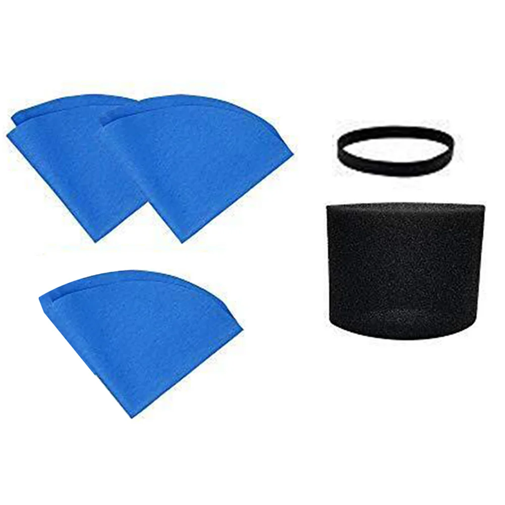 1 Set Filter Bags Retainer Ring Foam Filter For Shop Vac Wet/Dry Vacuum Cleaners 9010700 Filter Foam Filter Elastic Band Kit